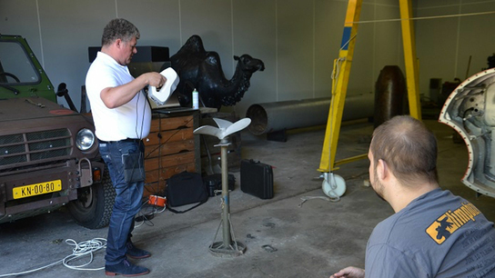 Scanning a WWII German mini-submarine with Artec Eva