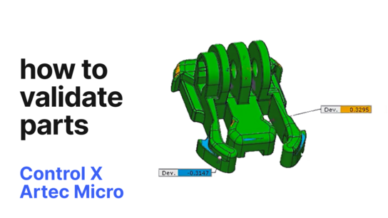 Validating parts with Artec Micro and Geomagic Control X